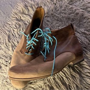Fluevog nubuck and leatherchukka boots, size 11